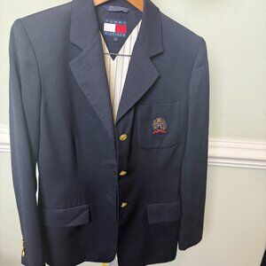 90's TommyHilfiger Navy Crest Blazer- Size 4